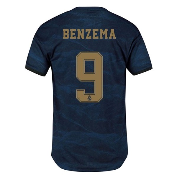 Camiseta Real Madrid NO.9 Benzema Replica Segunda Ropa 2019/20 Azul